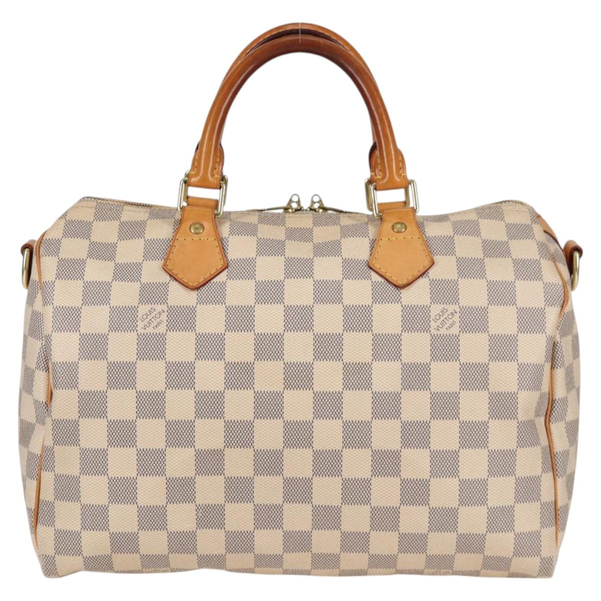 Louis Vuitton Speedy 30, White, Canvas, handbag