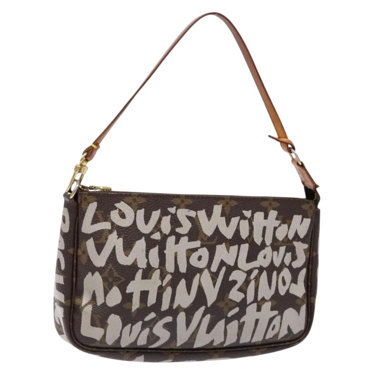Louis Vuitton Pochette Accessoire, Brown, Canvas, clutch