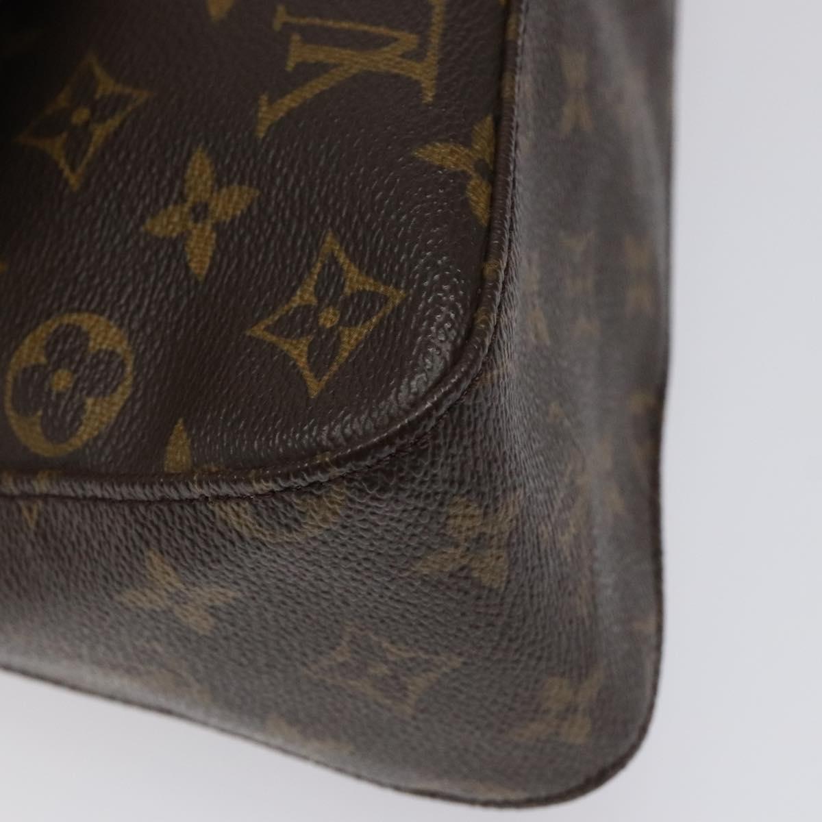 Louis Vuitton Mini looping, Brown, Canvas, shoulder