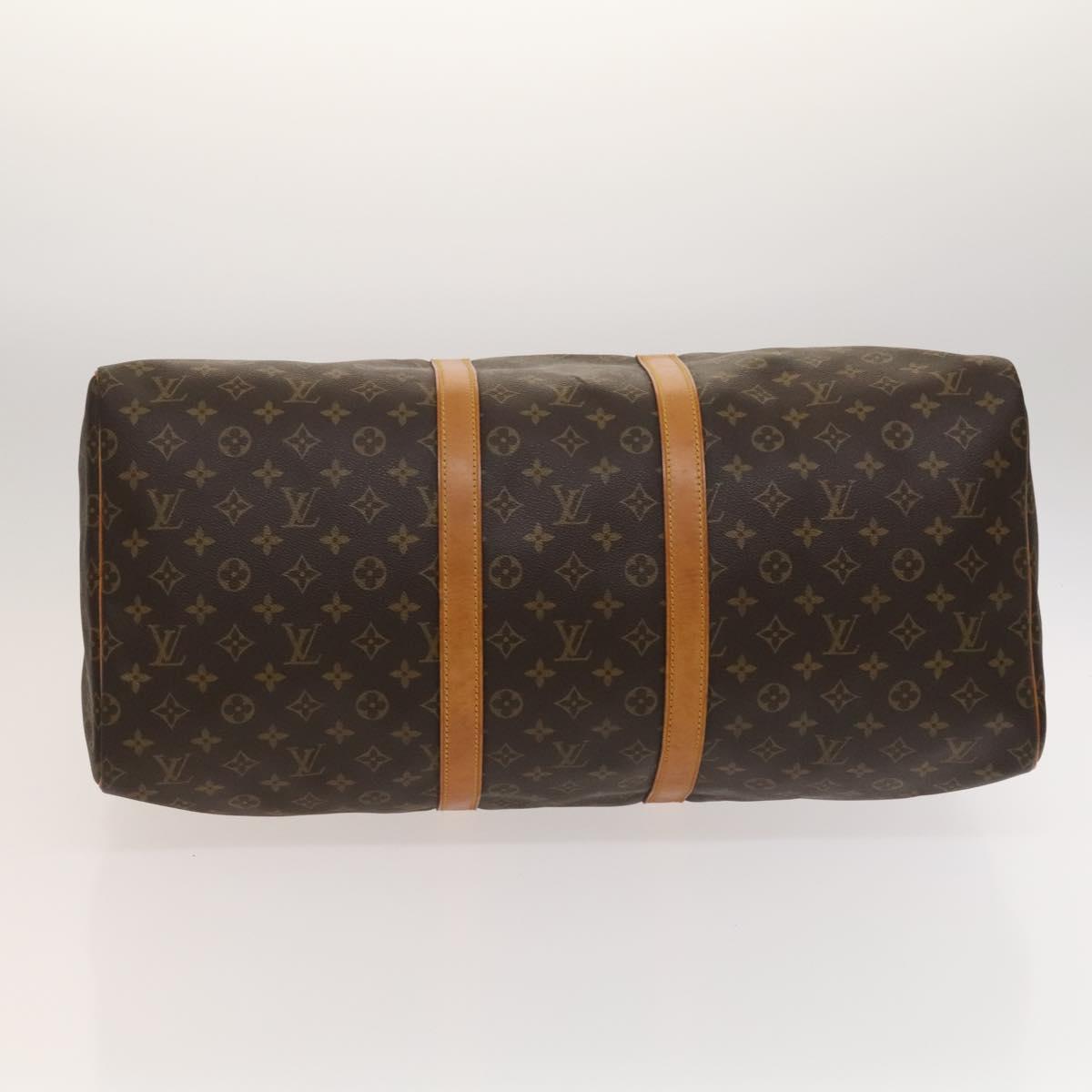 Louis Vuitton Keepall 55, Brown, Canvas, travel