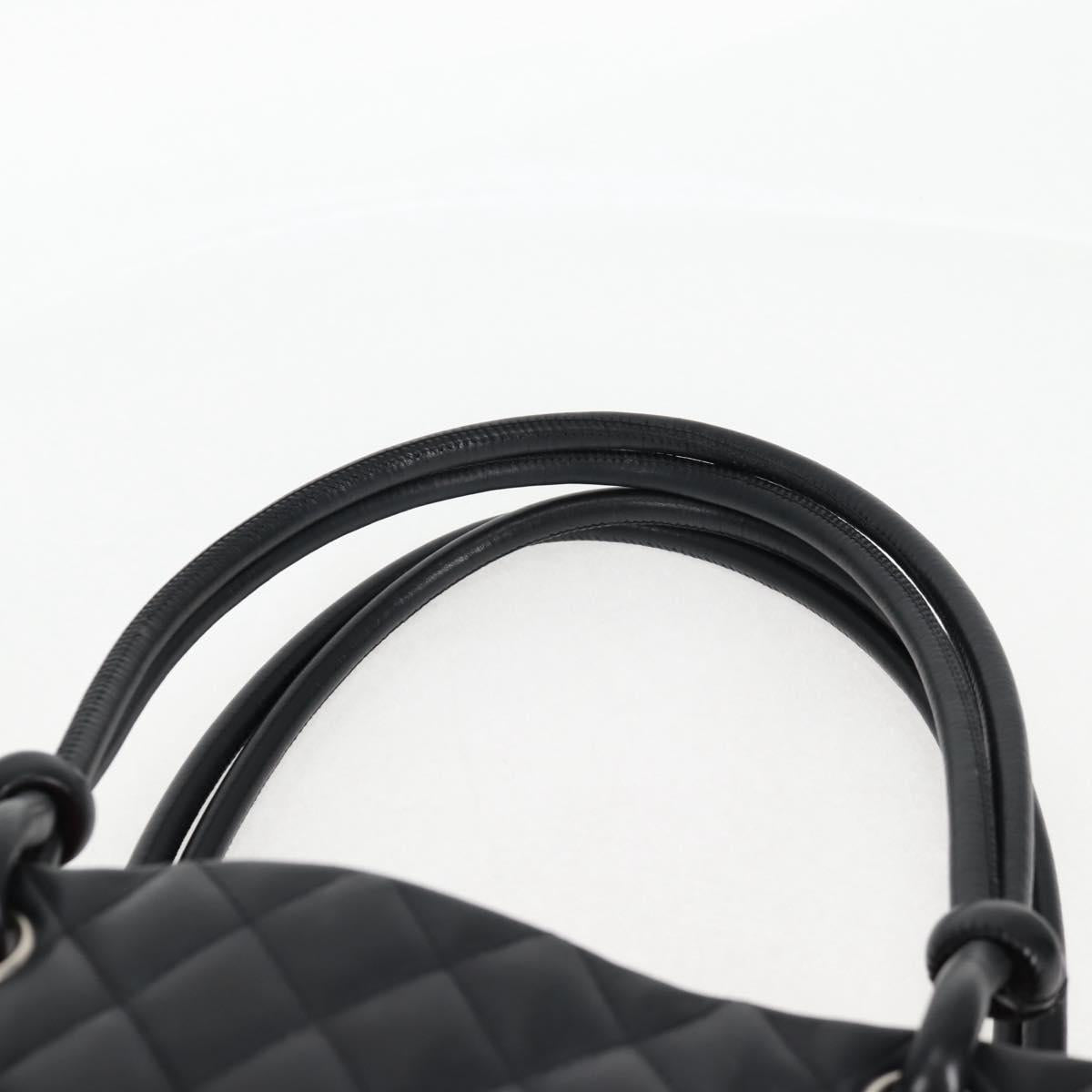 Chanel Cambon, Black, Leather, handbag