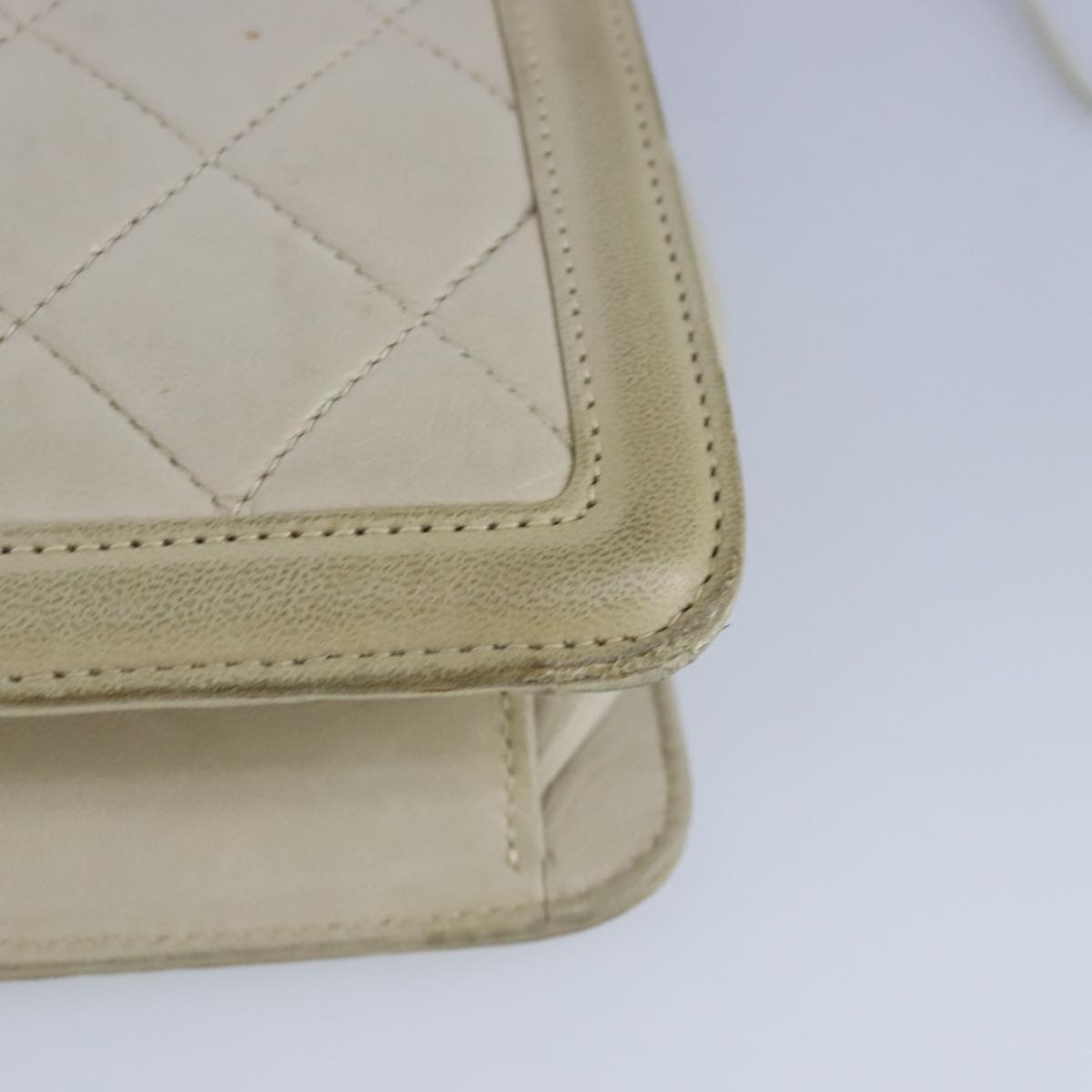Chanel, Beige, Leather, shoulder