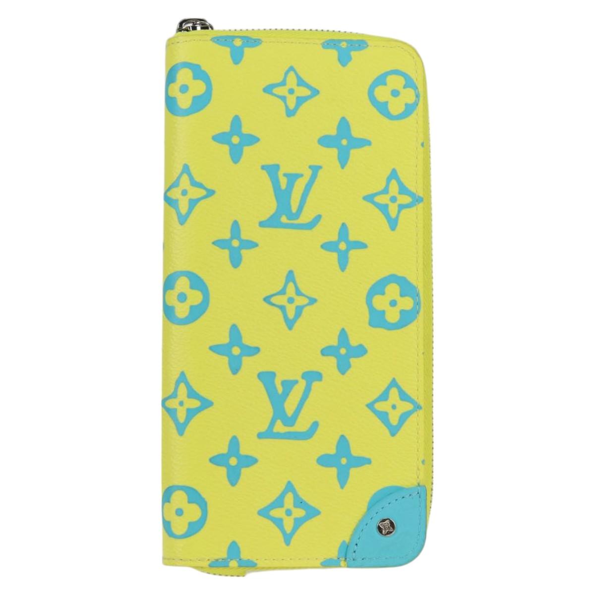 Louis Vuitton Zippy Wallet Vertical, Yellow, Canvas, wallet