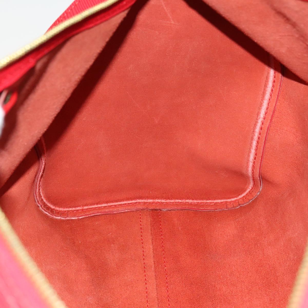 Louis Vuitton Keepall 45, Red, Leather, travel