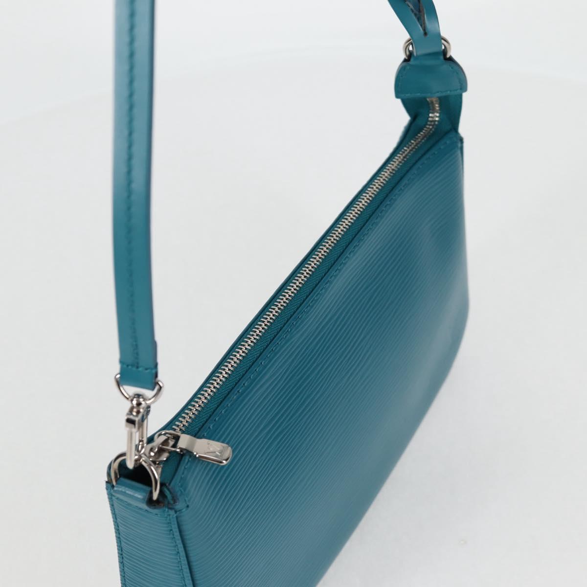Louis Vuitton Pochette Accessoire, Blue, Leather, clutch