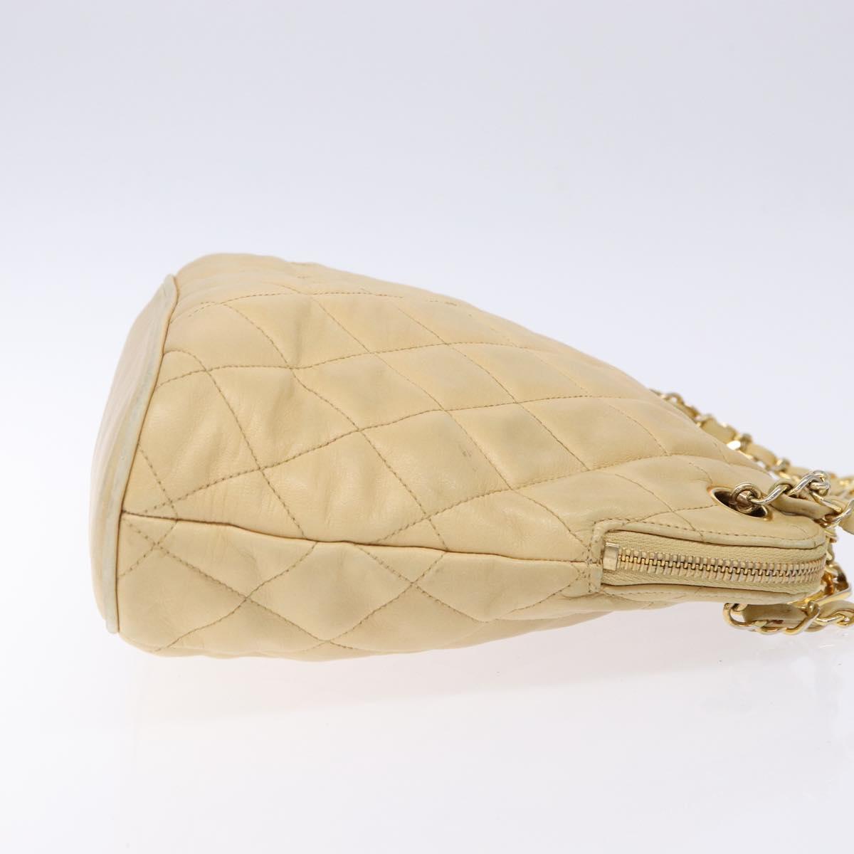 Chanel Quilted, Beige, Leather, shoulder