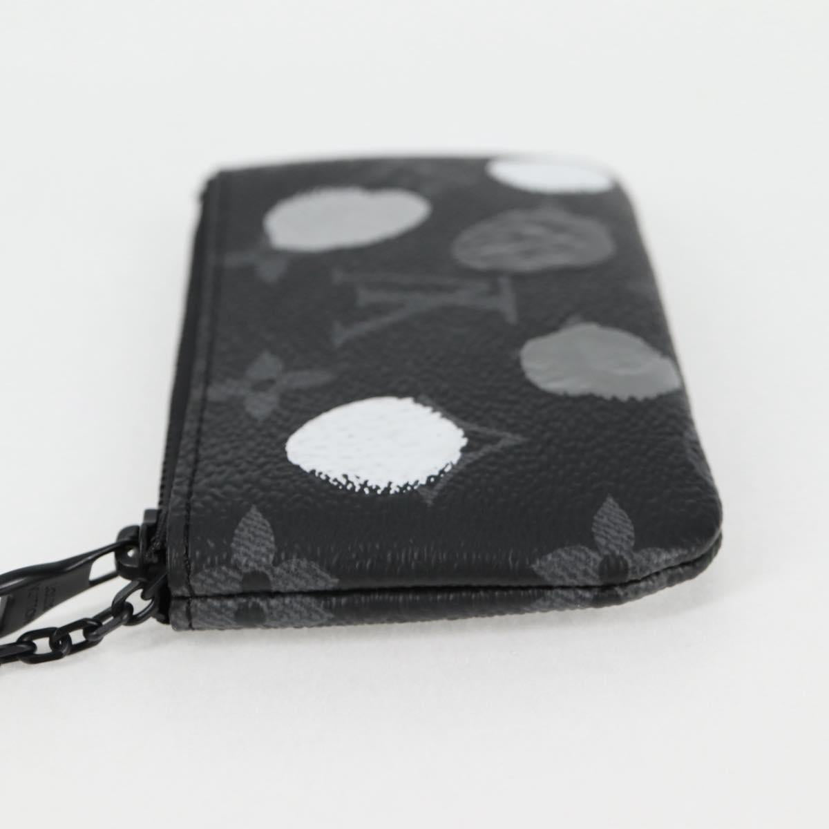 Louis Vuitton Pochette Clés, Black, Canvas, wallet