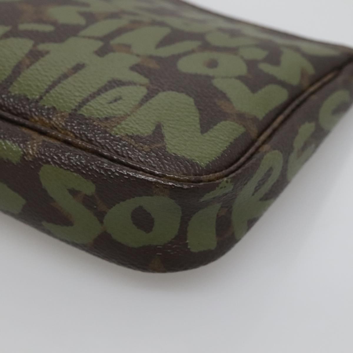 Louis Vuitton Pochette Accessoire, Brown, Canvas, clutch