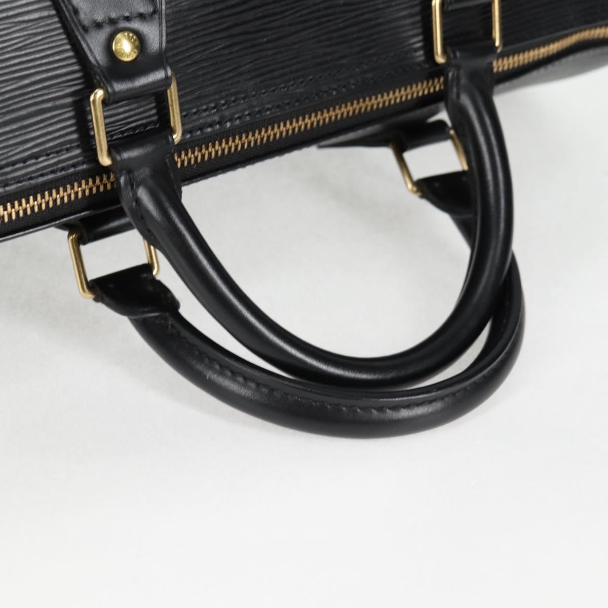Louis Vuitton Speedy, Black, Leather, handbag