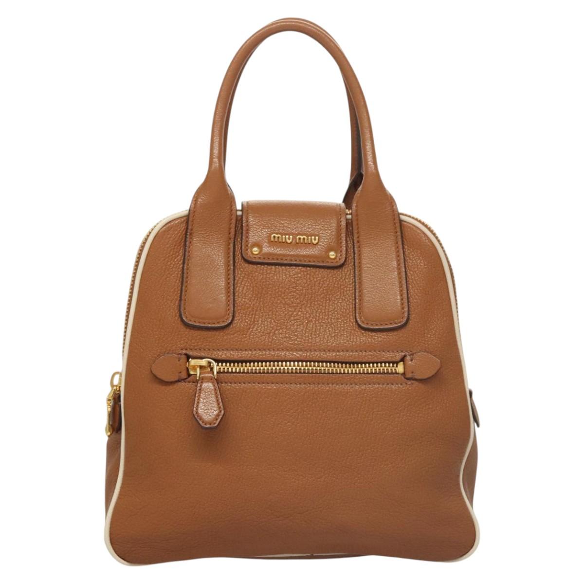 Miu Miu, Brown, Leather, handbag