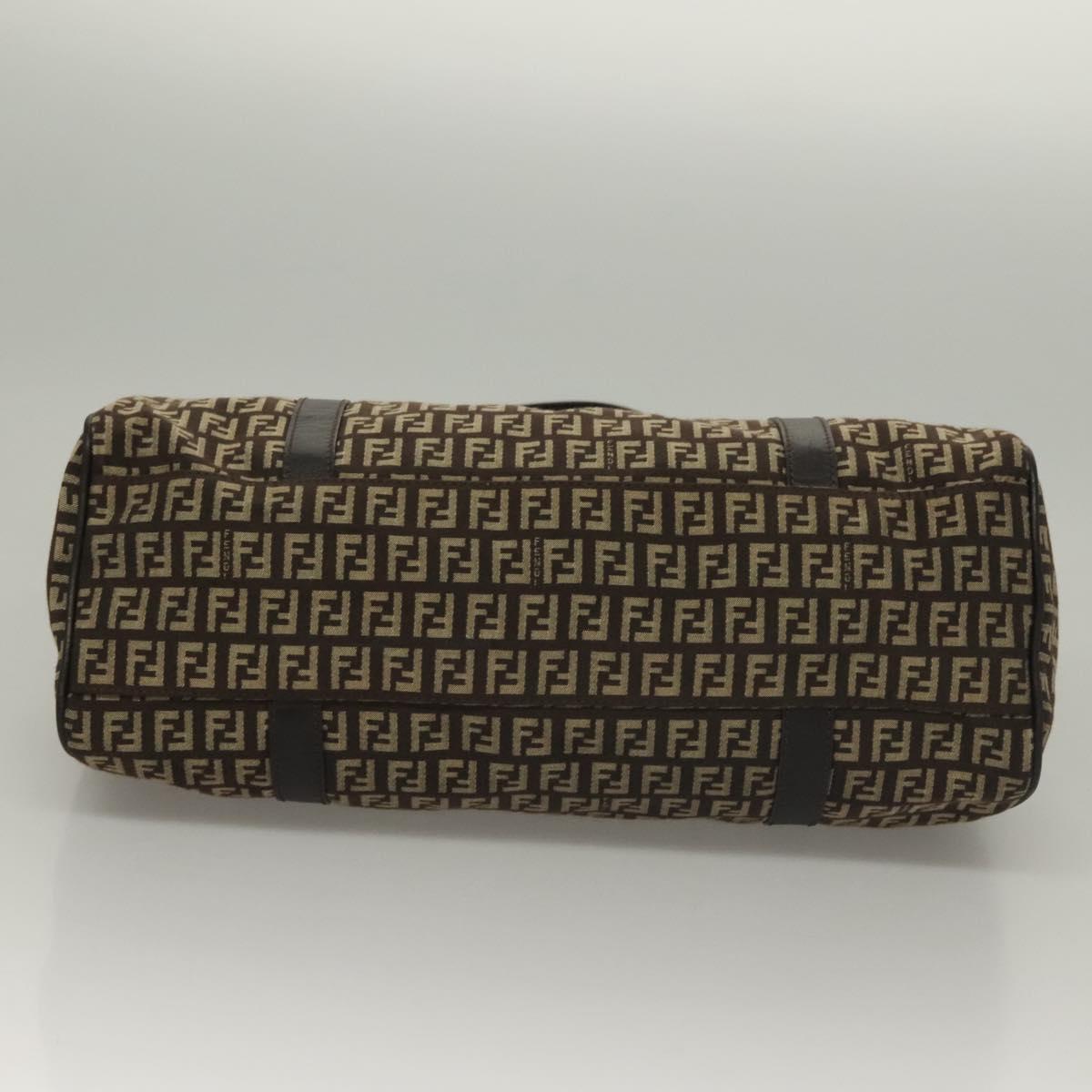 Fendi Zucchino, Brown, Canvas, shoulder