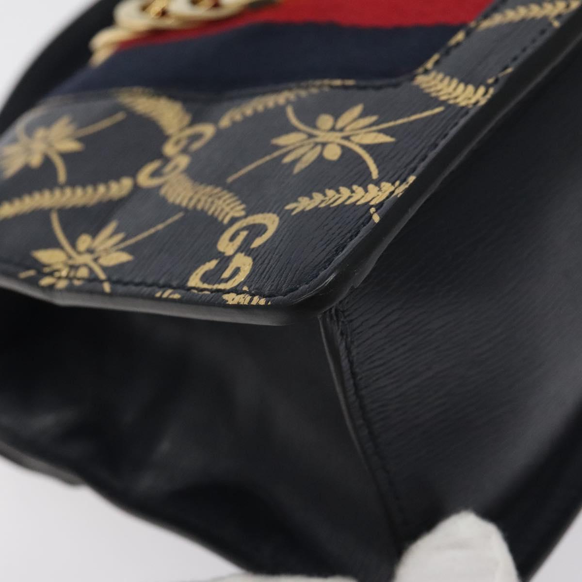 Gucci Sylvie, Navy, Leather, handbag