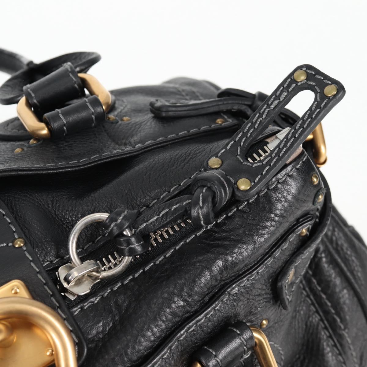 Chloé Paddington, Black, Leather, handbag