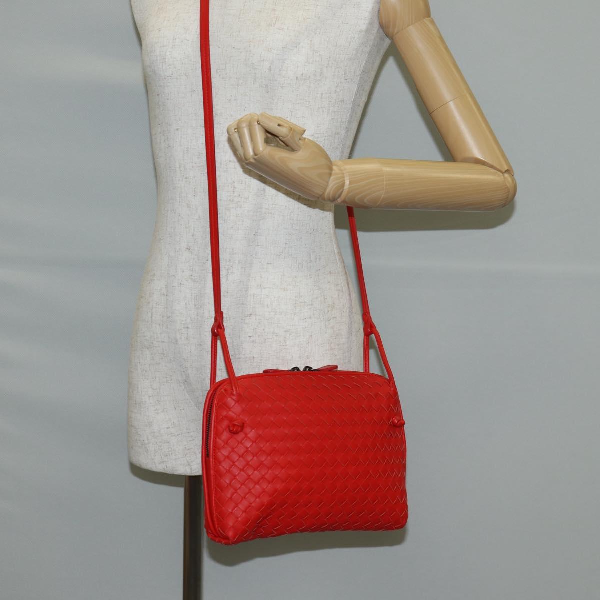 Bottega Veneta Intrecciato, Red, Leather, shoulder
