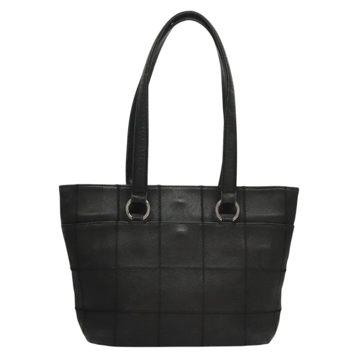Chanel Chocolate bar, Black, Leather, tote