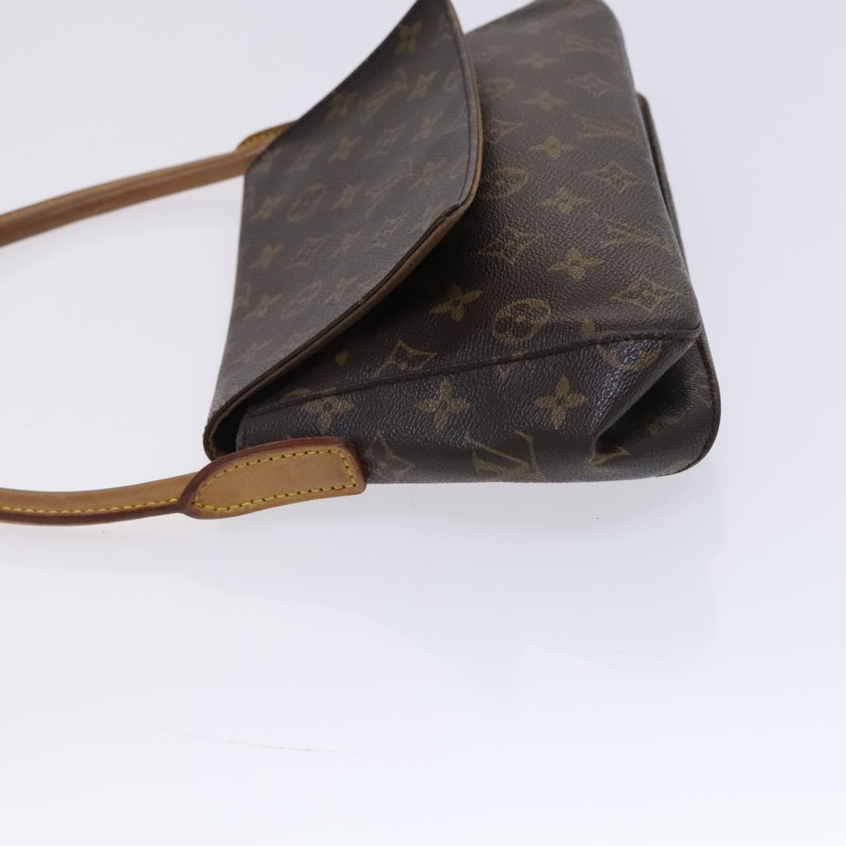 Louis Vuitton Mini looping, Brown, Canvas, shoulder