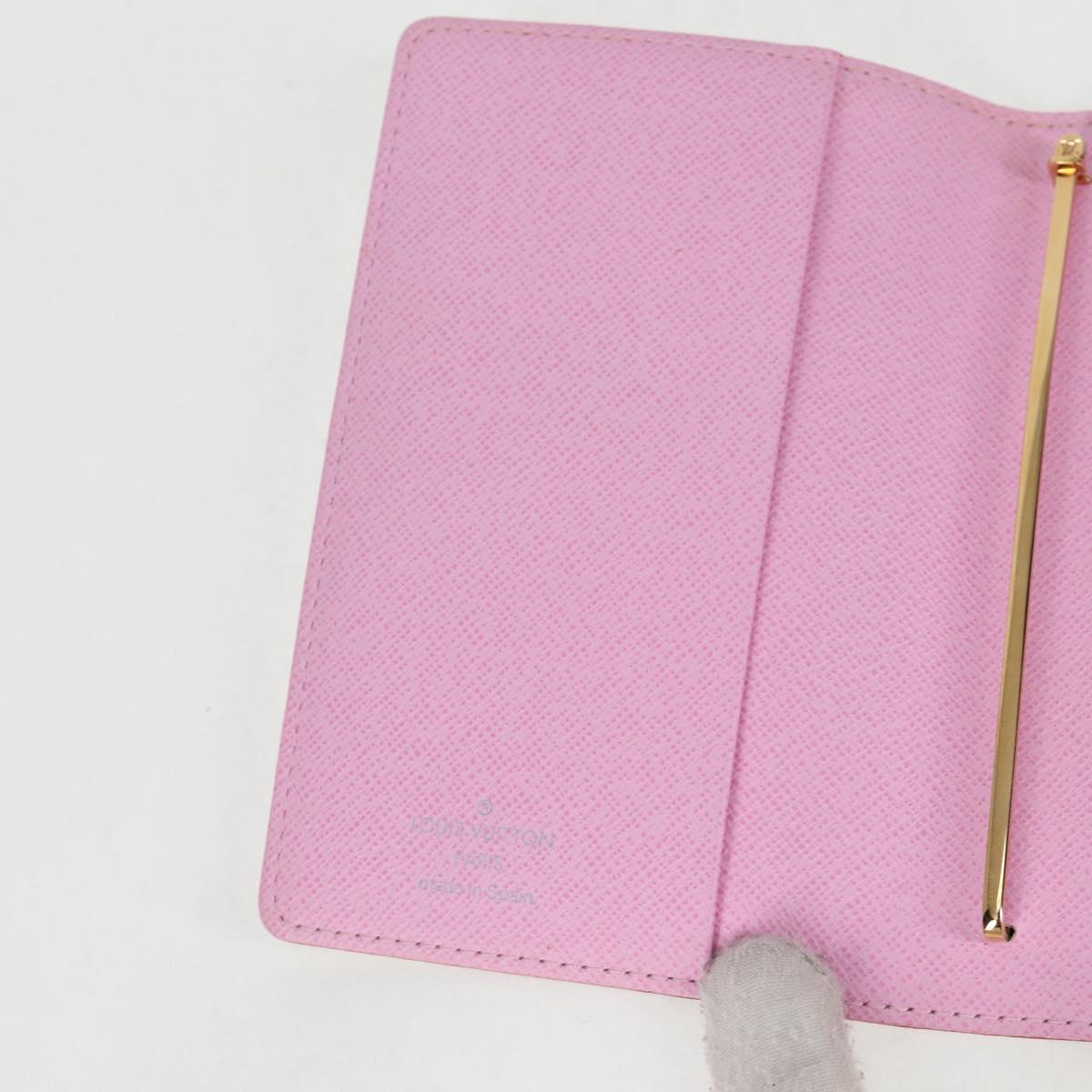 Louis Vuitton Agenda PM, White, Canvas, wallet