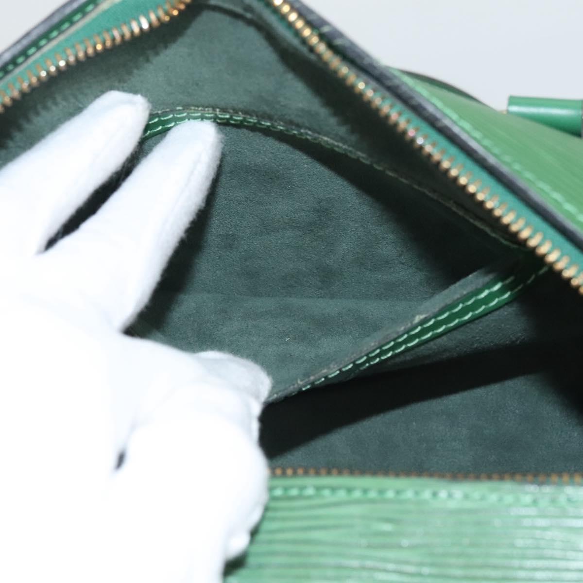 Louis Vuitton Soufflot, Green, Leather, handbag