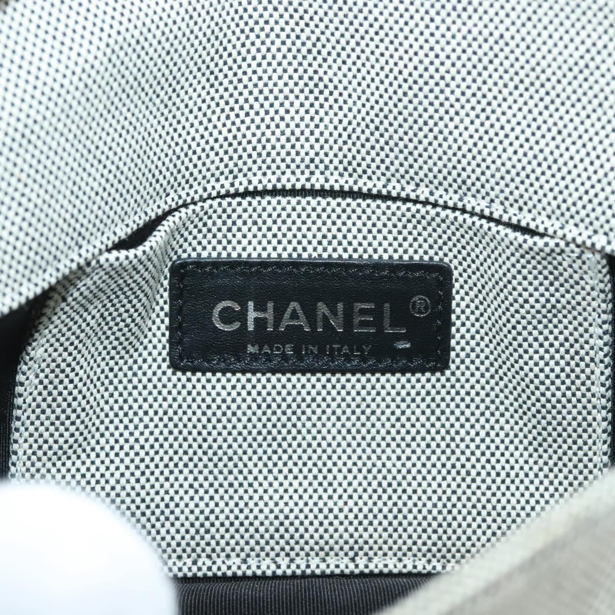 Chanel Camellia, Grey, Canvas, clutch