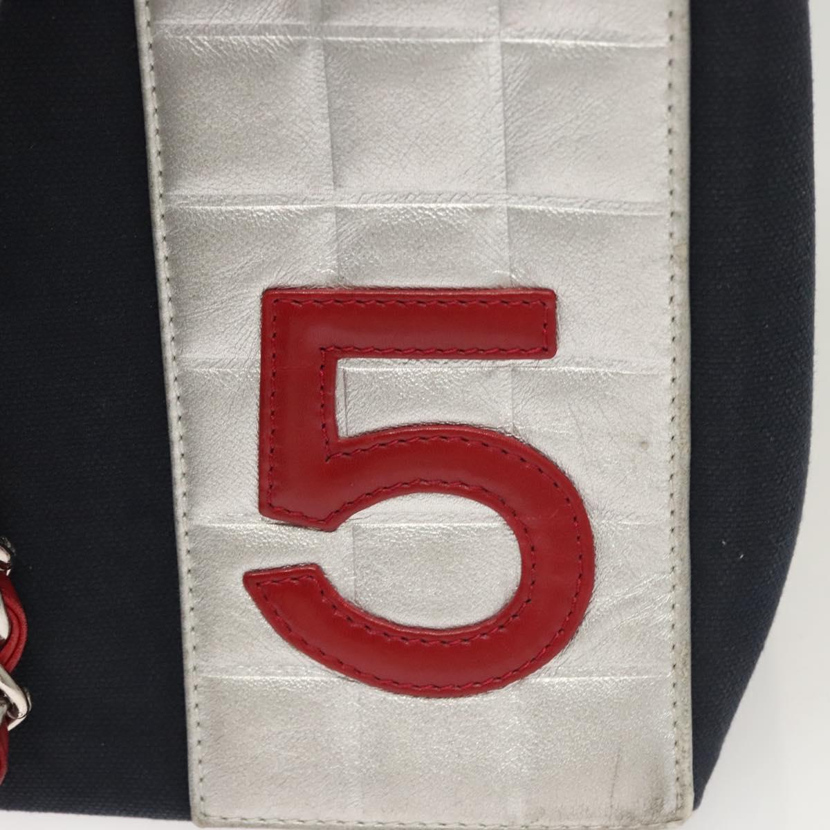 Chanel Numero 5, Navy, Canvas, tote