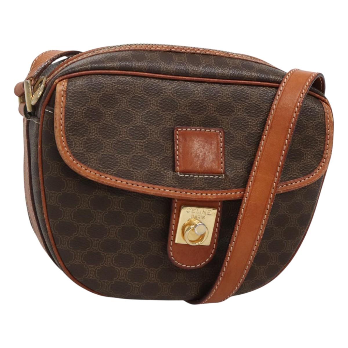 Céline Macadam, Brown, Canvas, shoulder