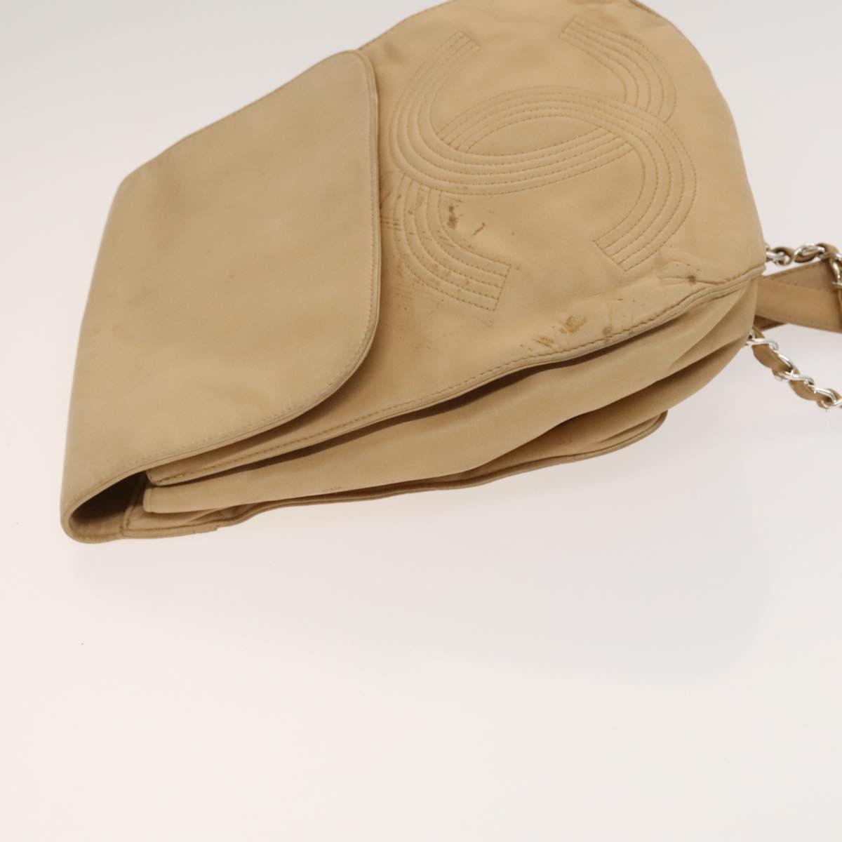 Chanel Cc, Beige, Leather, backpack