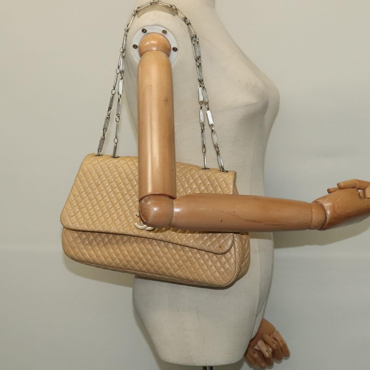 Chanel Bubble Quilt, Beige, Leather, shoulder