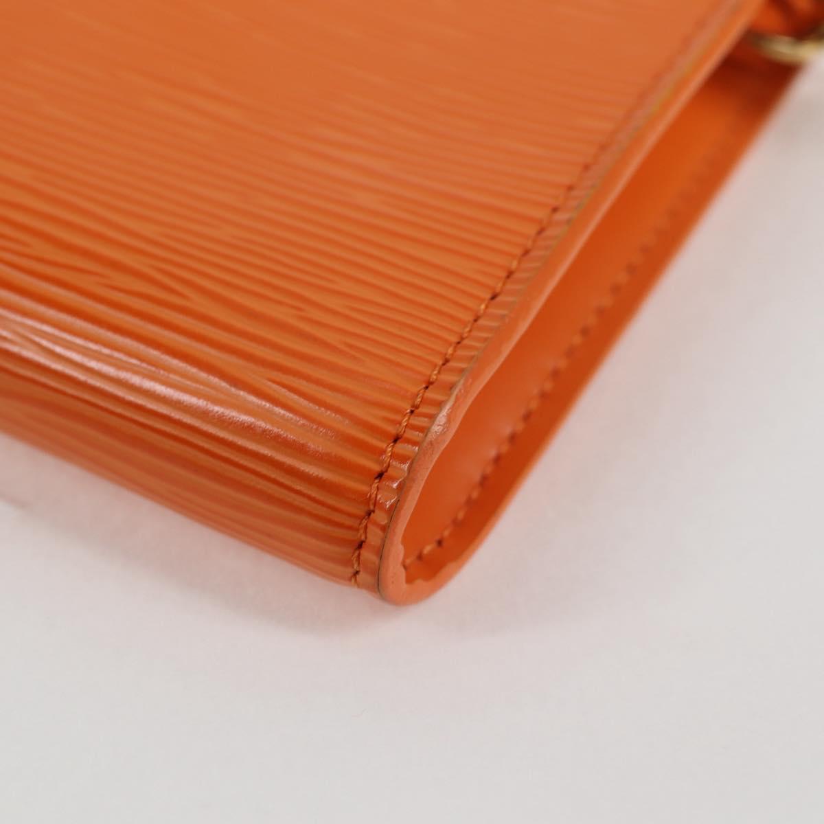Louis Vuitton Pochette Accessoire, Orange, Leather, clutch