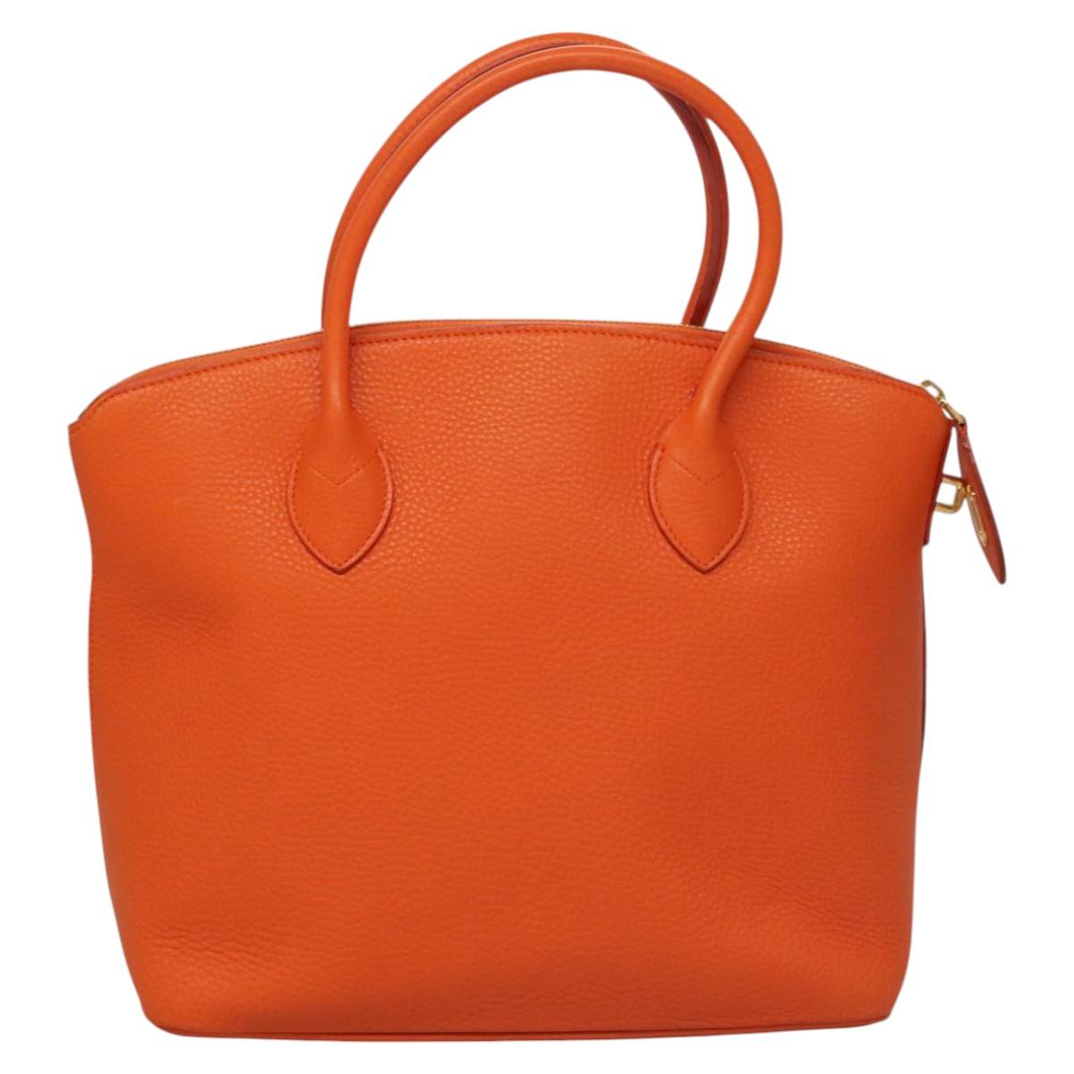 Louis Vuitton Lockit, Orange, Leather, handbag