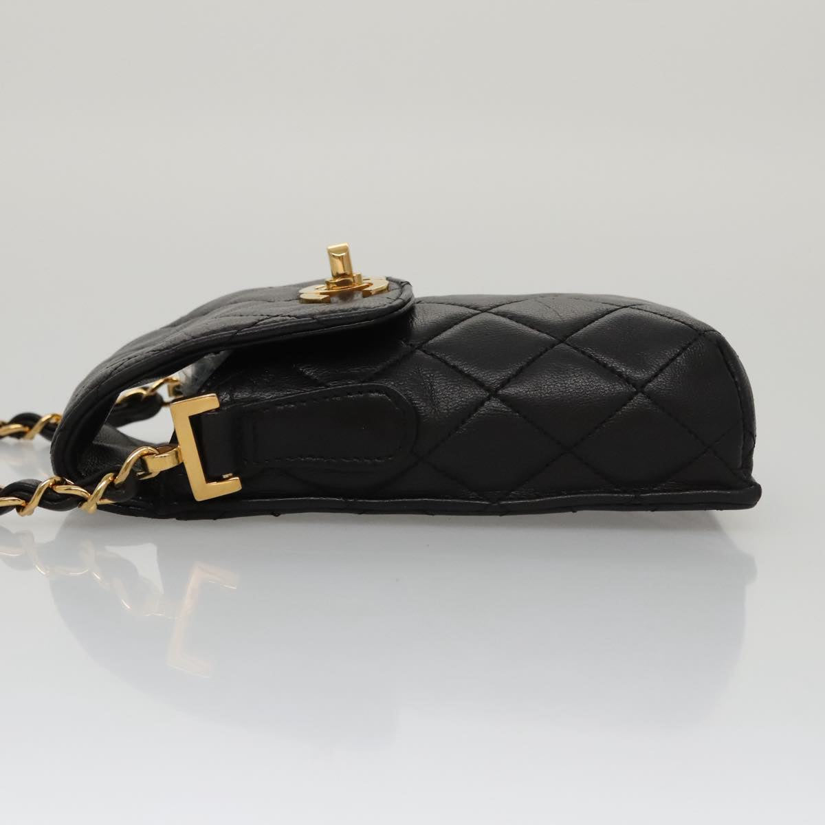 Chanel Phone case, Black, Leather, clutch