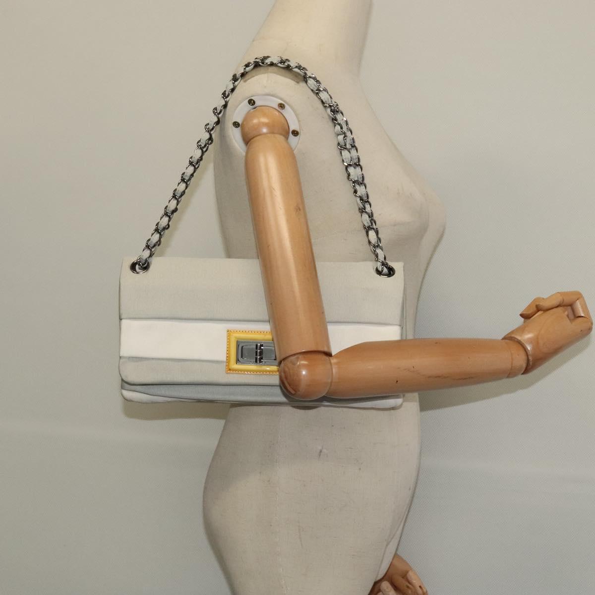 "Chanel 2,55", Grey, NYLON, shoulder