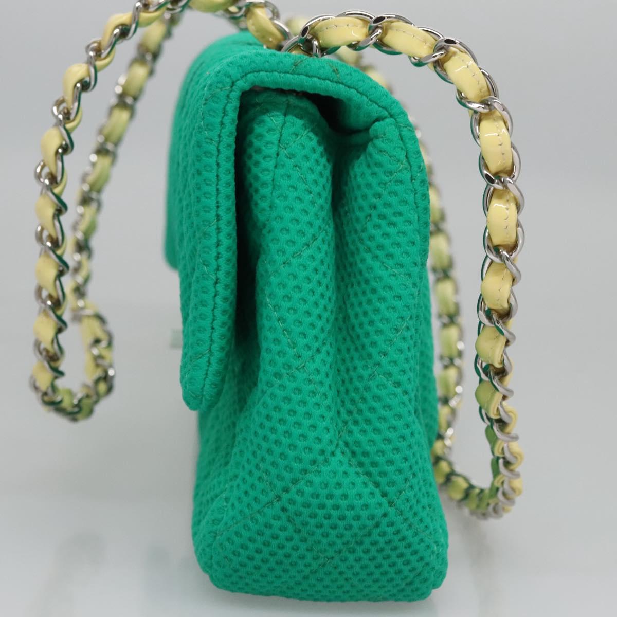 Chanel, Green, Cotton, shoulder