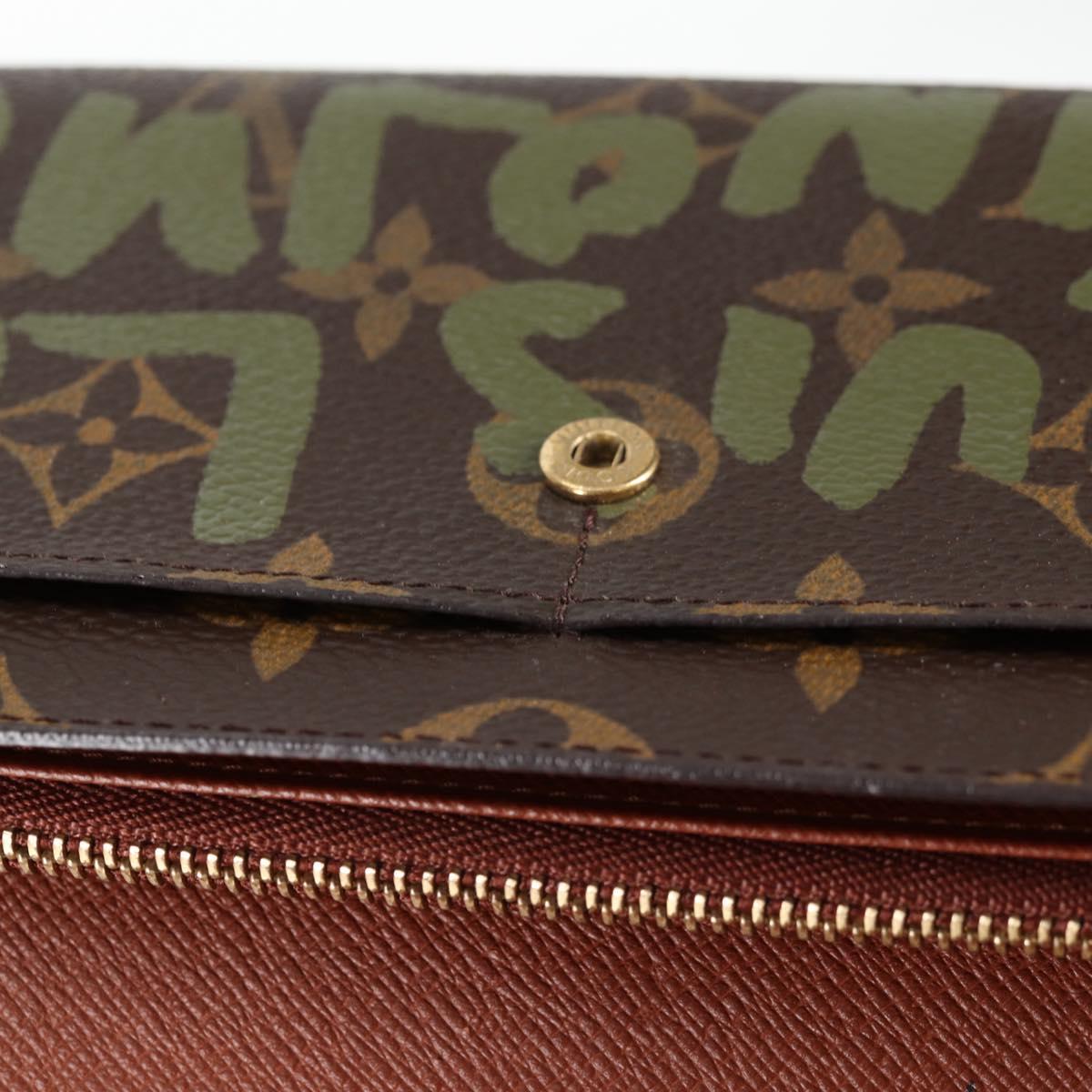 Louis Vuitton Porte Monnaie Credit, Khaki, Canvas, wallet
