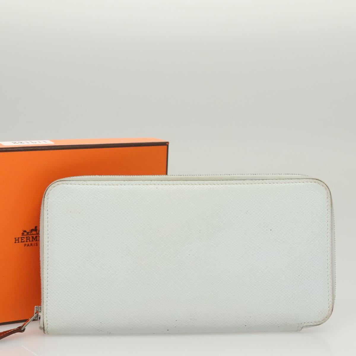 Hermès Silk'In, White, Leather, wallet