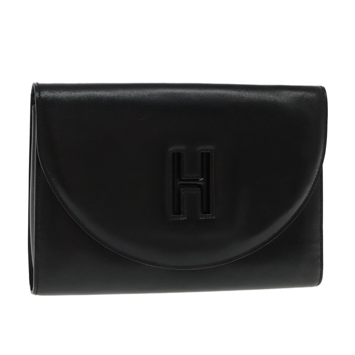 Hermès H, Black, Leather, clutch