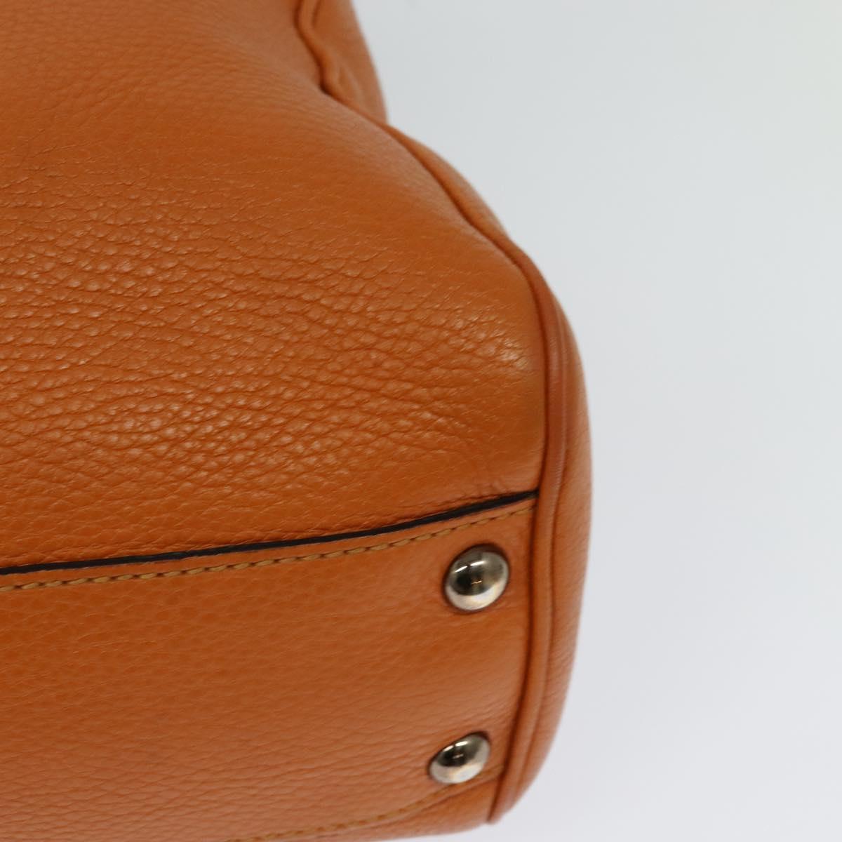 Gucci Bamboo, Orange, Leather, handbag