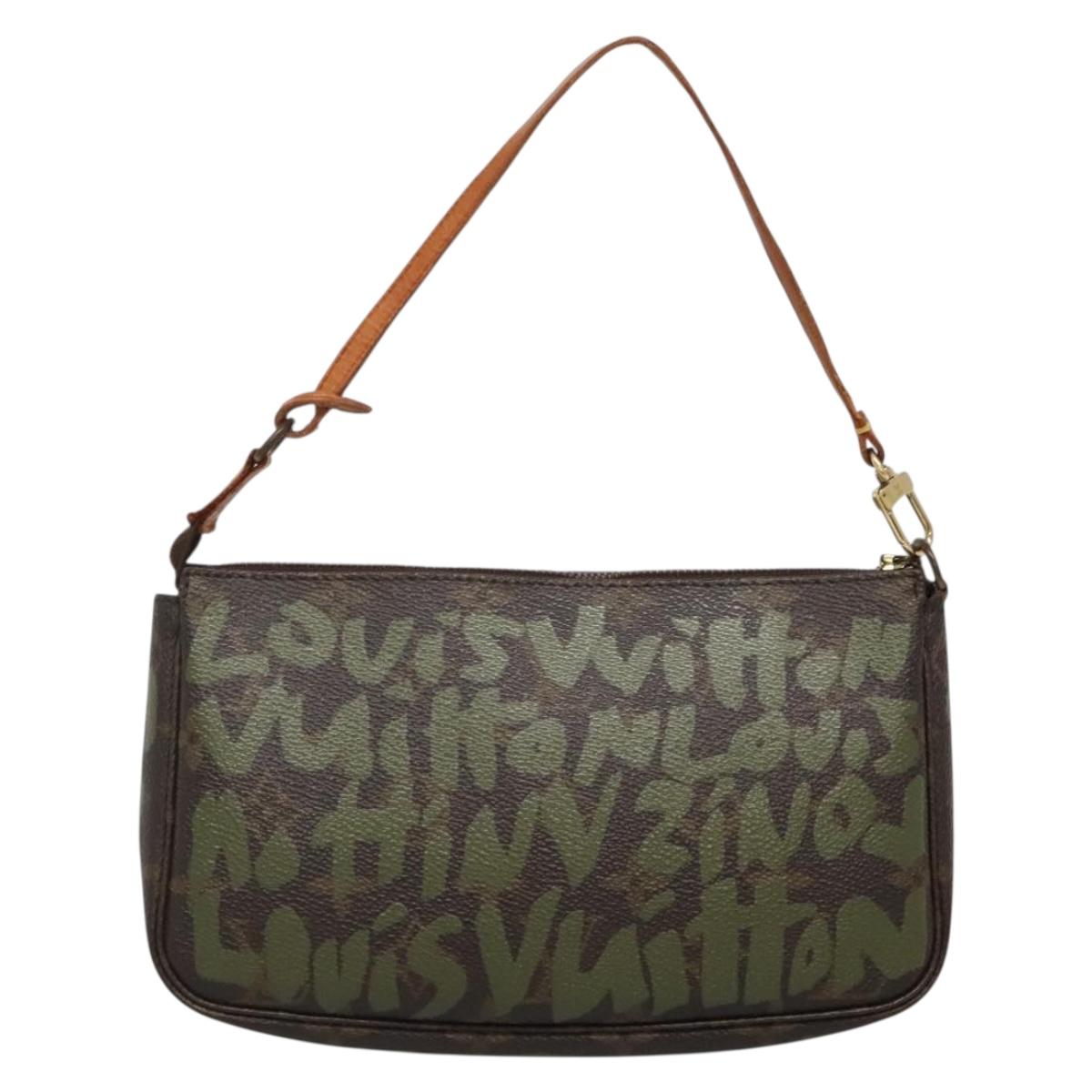 Louis Vuitton Pochette Accessoire, Brown, Canvas, clutch