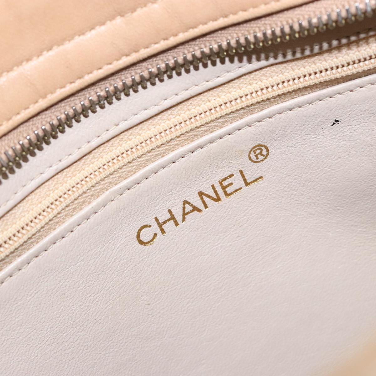 Chanel Camera, Beige, Leather, shoulder