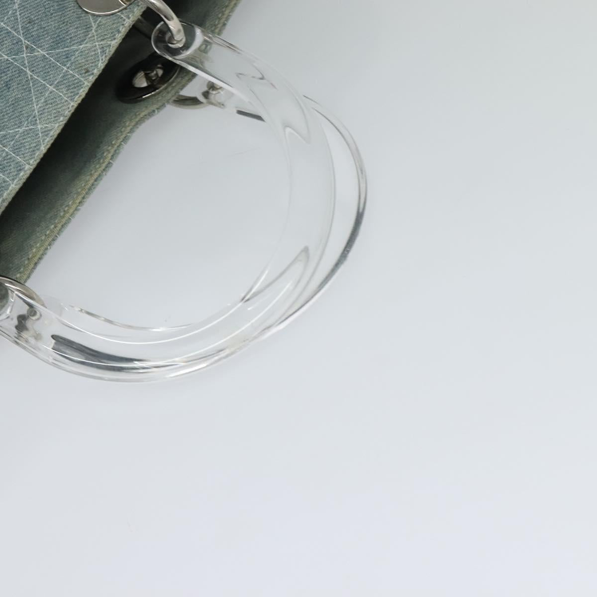 Dior Lady Dior, Blue, Canvas, handbag