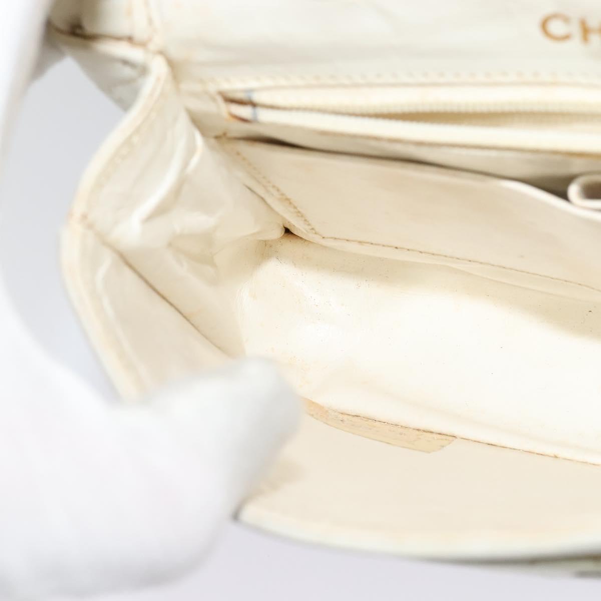 Chanel Double flap, White, Leather, handbag