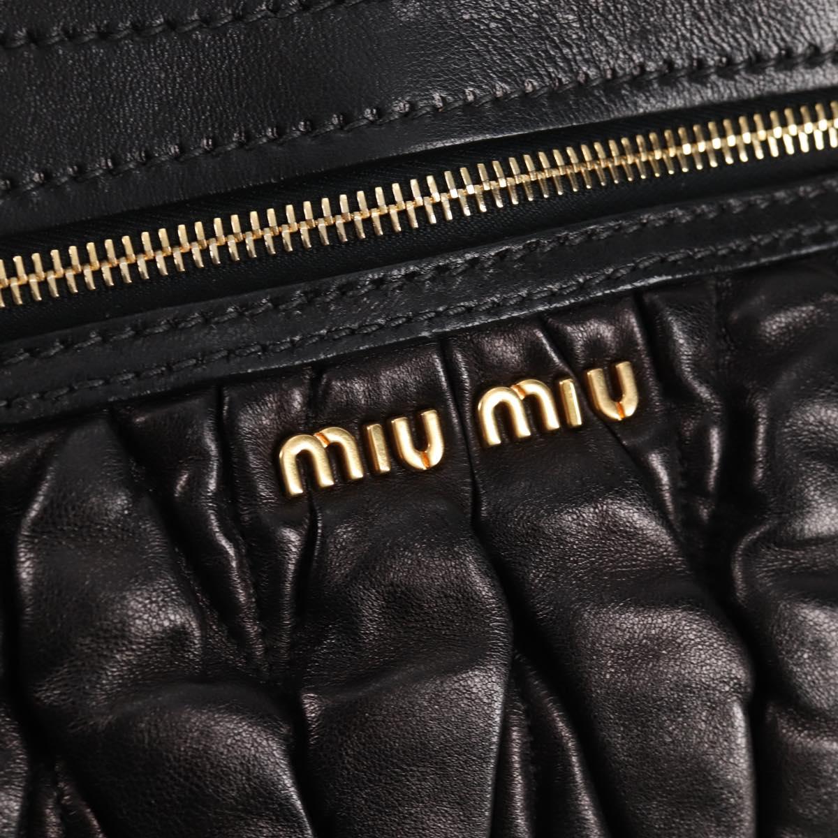 Miu Miu Coffer, Black, Leather, handbag