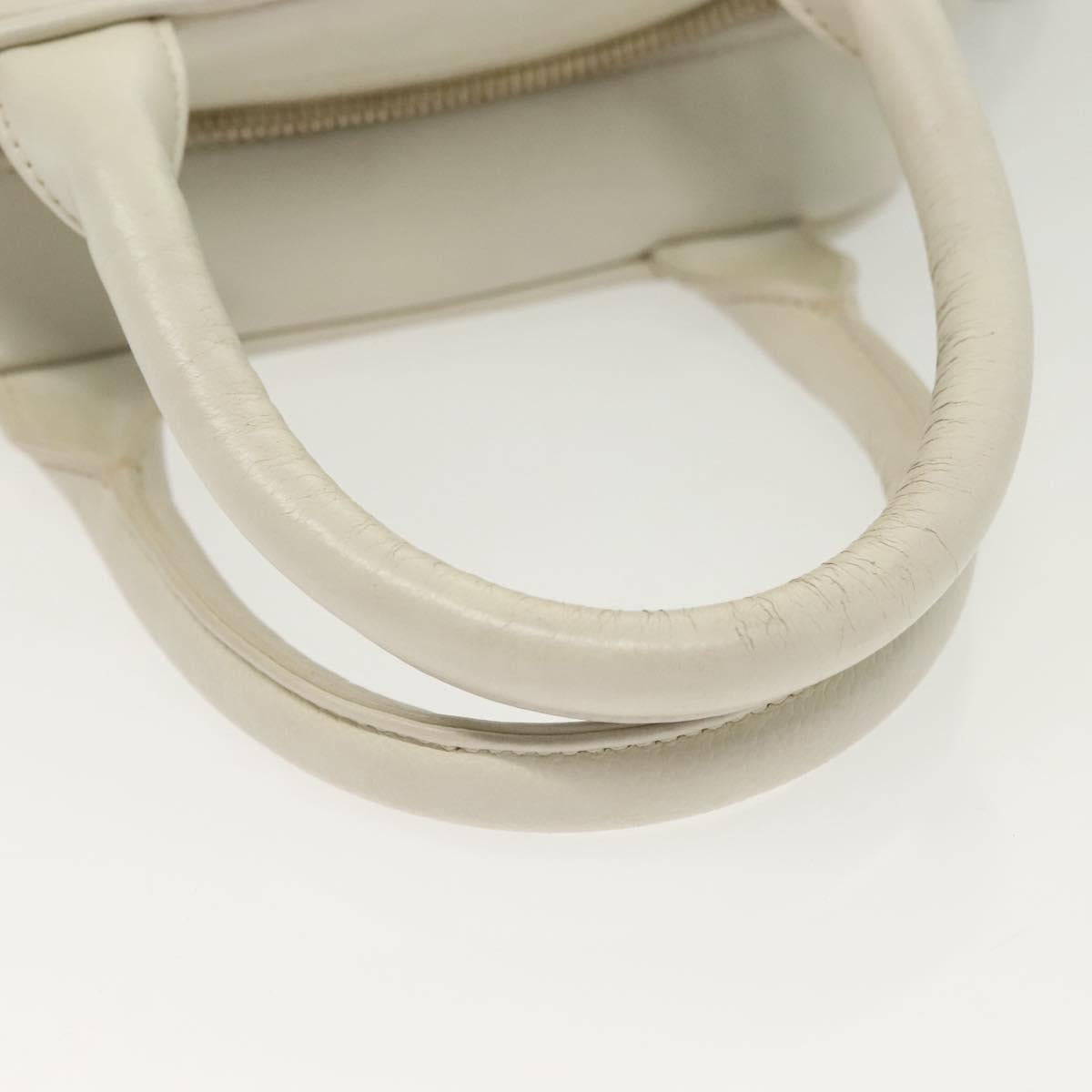 Chanel Coco Mark, White, Leather, handbag