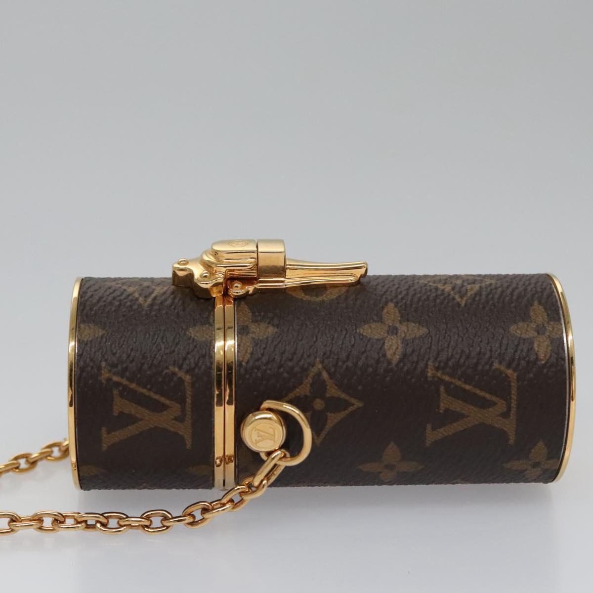 Louis Vuitton Lipstick, Brown, Canvas, clutch