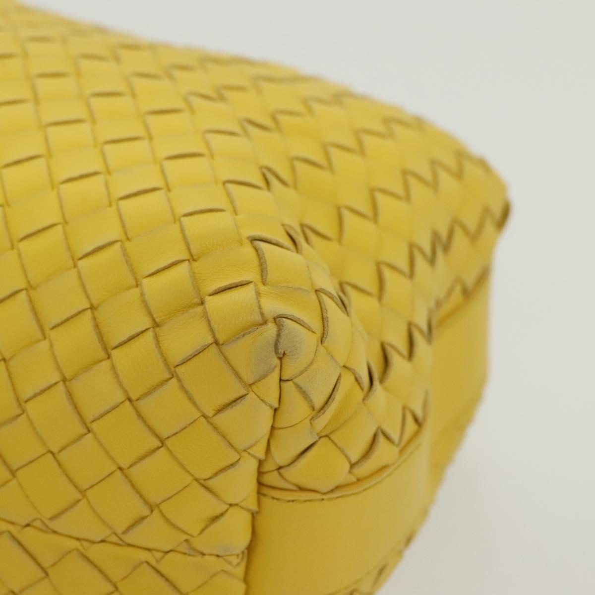 Bottega Veneta Intrecciato, Yellow, Leather, handbag