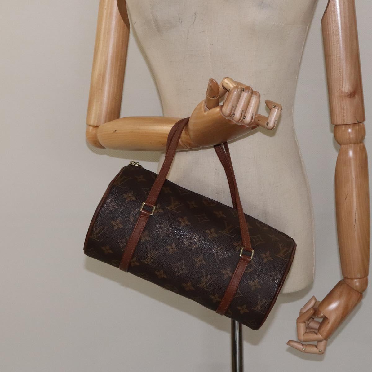 Louis Vuitton Papillon 26, Black, Canvas, handbag