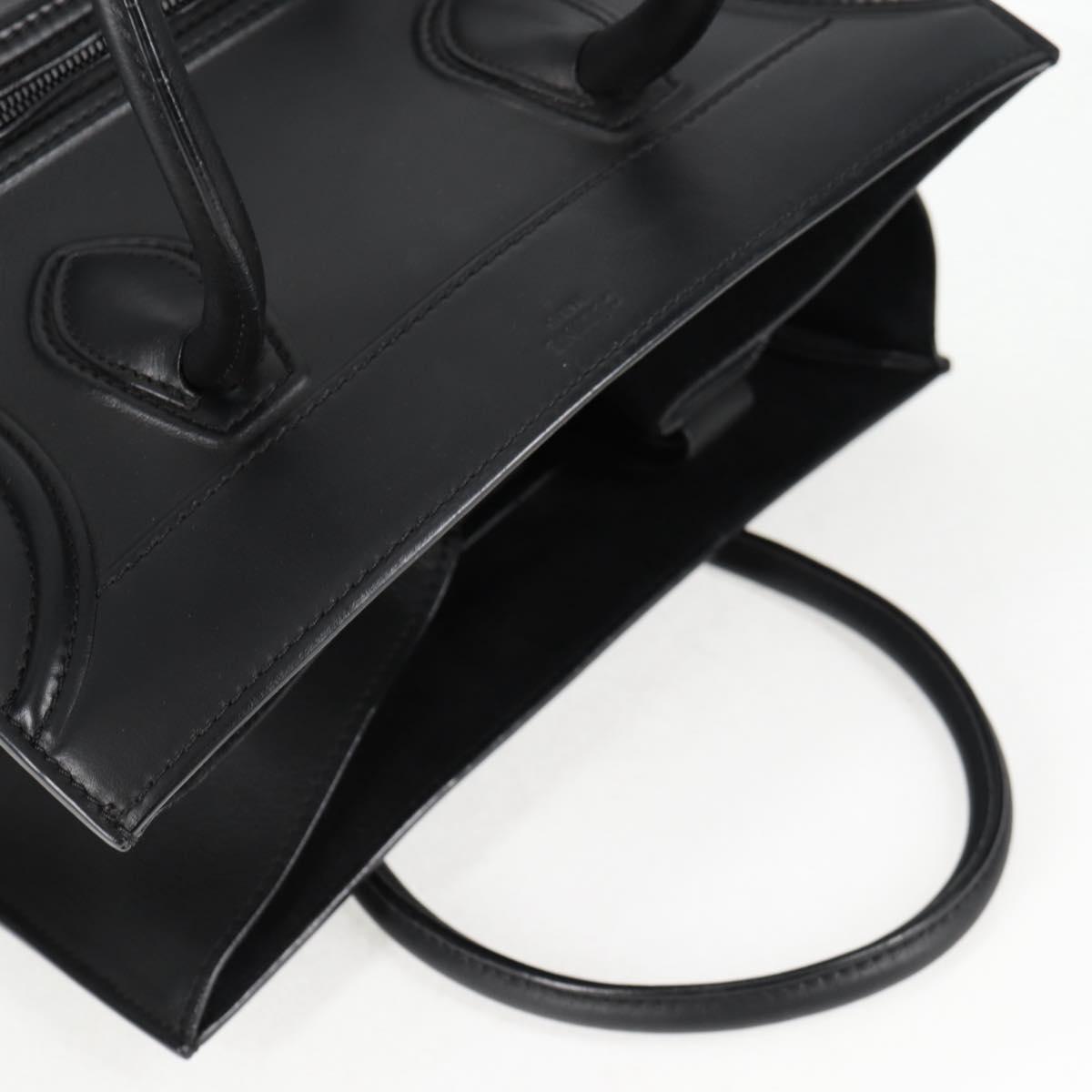 Céline Luggage Phantom, Black, Leather, tote