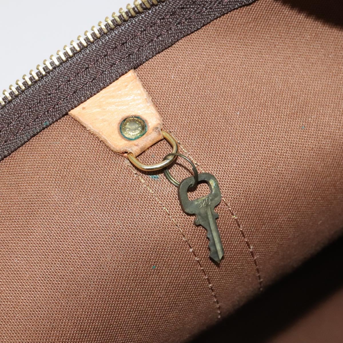 Louis Vuitton Keepall 55, Brown, Canvas, travel