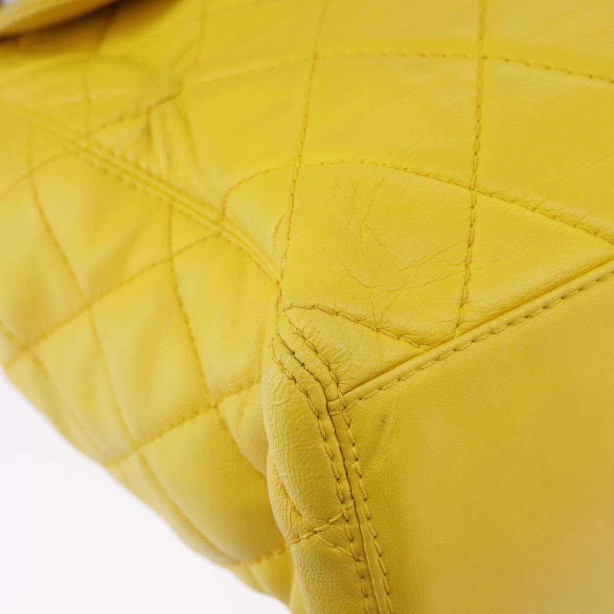 Chanel Cabas, Yellow, Leather, handbag