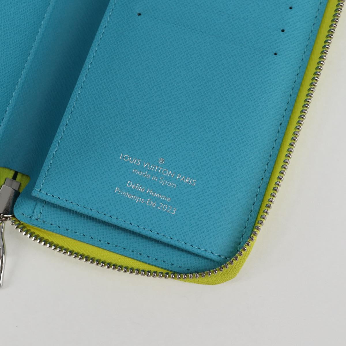 Louis Vuitton Zippy Wallet Vertical, Yellow, Canvas, wallet