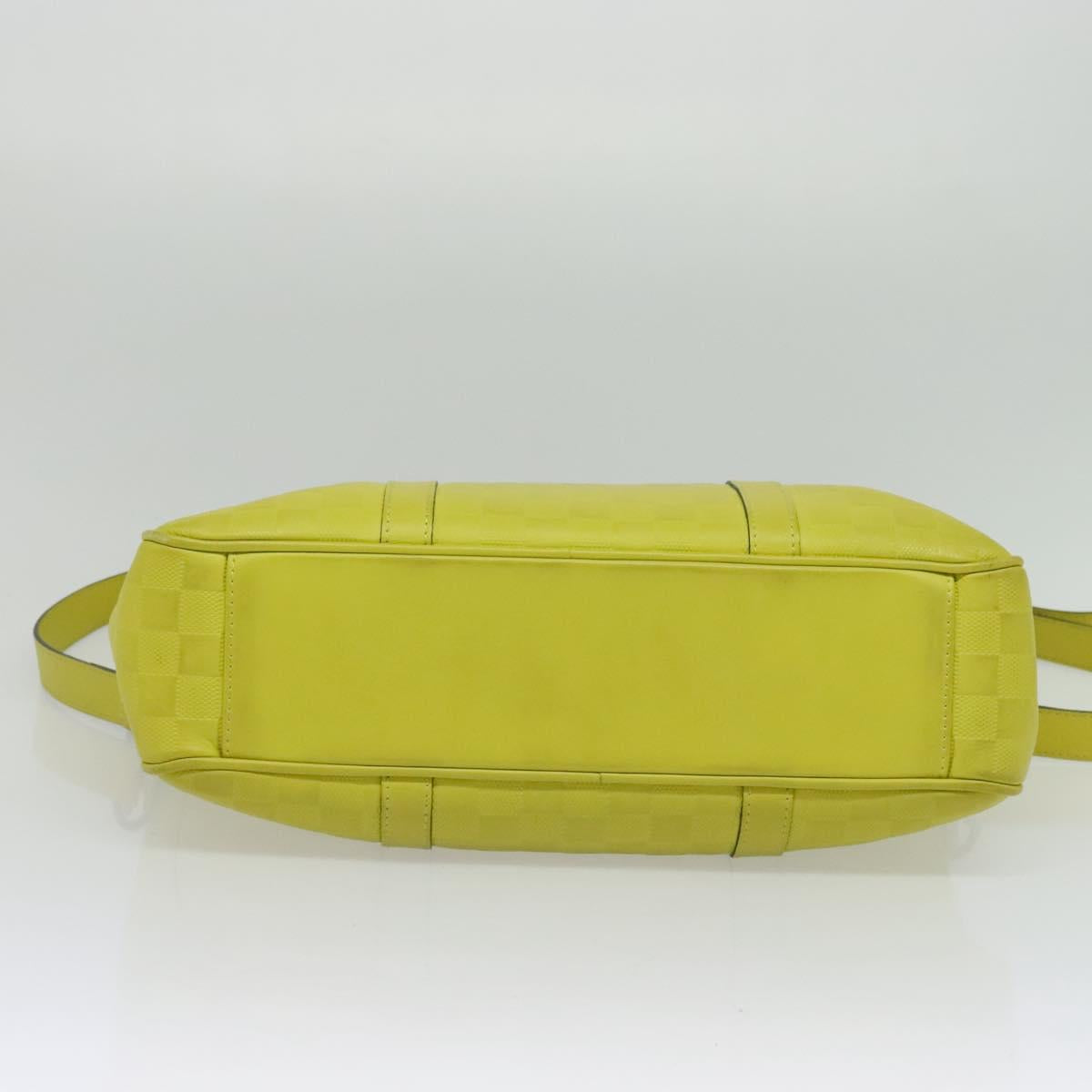 Louis Vuitton Tadao, Yellow, Leather, handbag
